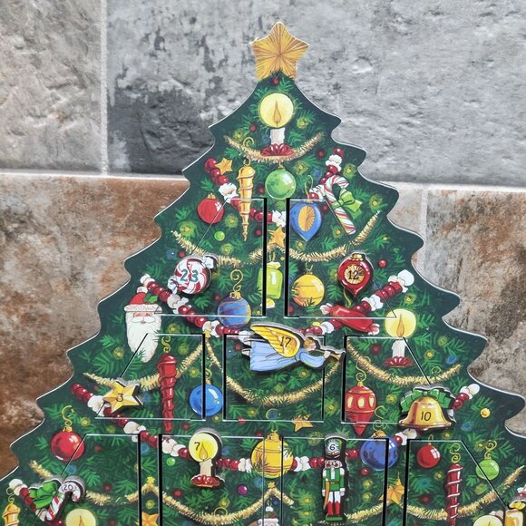 Byers Choice Wooden Advent Calendar 2003 24 Numbered Doors - Picture 11 of 16